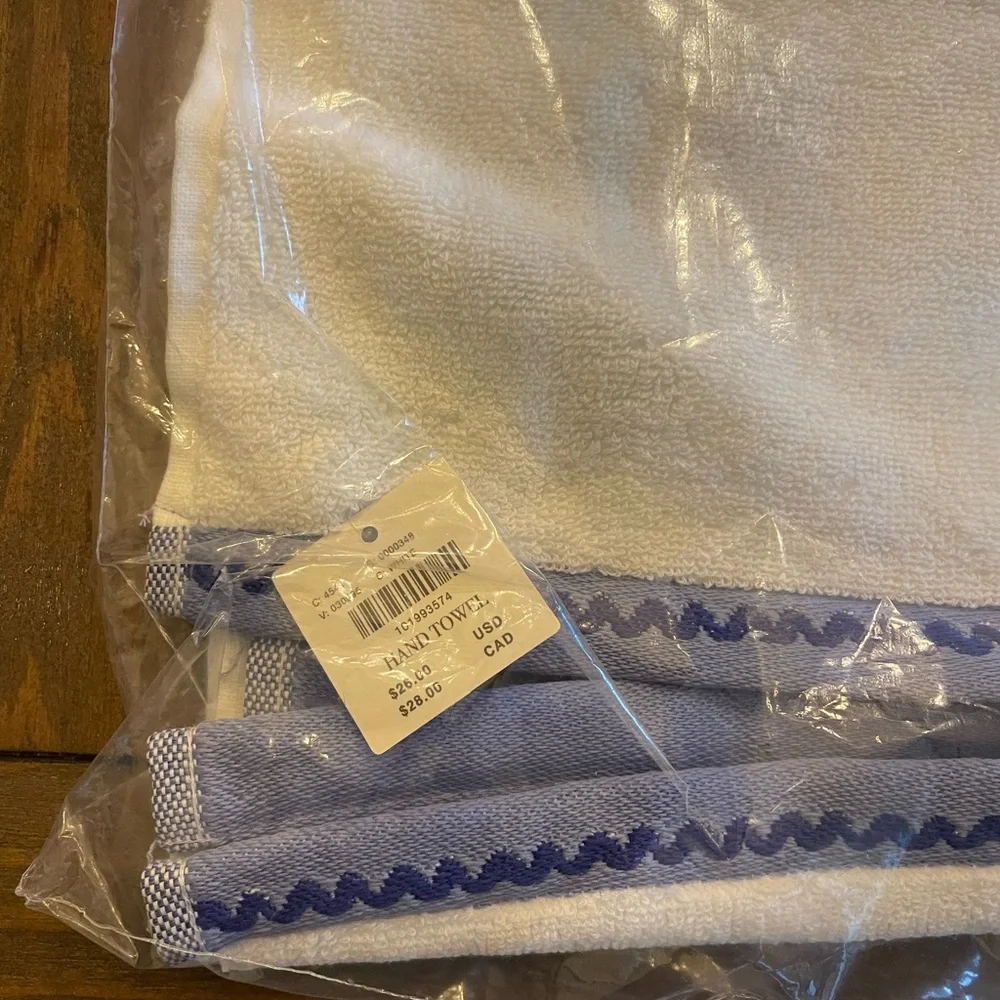 New! Anthropologie Holiday Critters Embroidered Hand Towel in white.